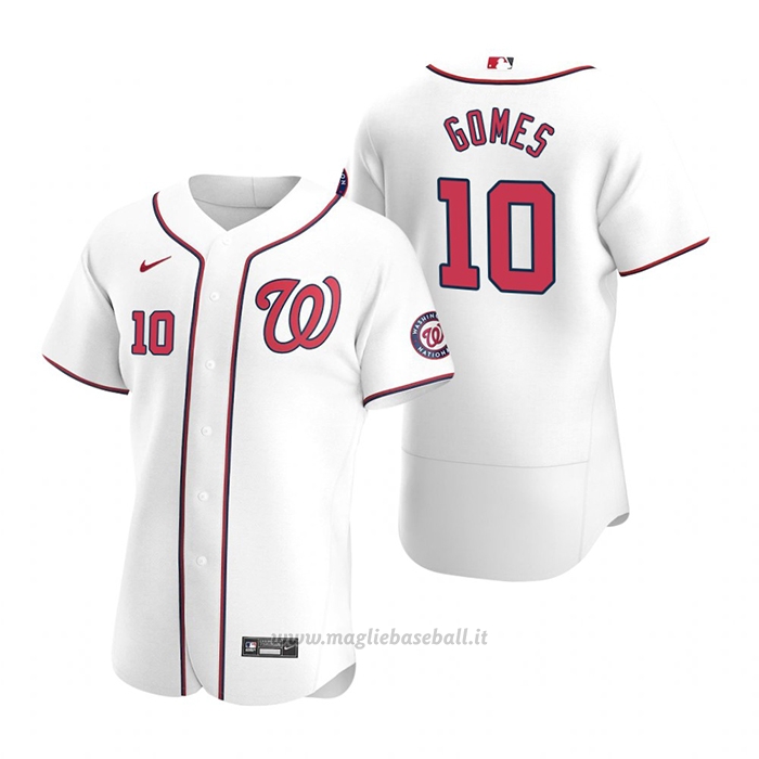 Maglia Baseball Uomo Washington Nationals Yan Gomes Autentico Primera 2020 Bianco